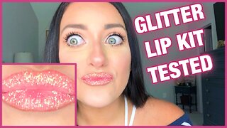 TESTING THE GLITTER LIP KIT FROM STAY GOLDEN COSMETICS- SWATCHES AND FIRST IMPRESSION HIT OR MISS??