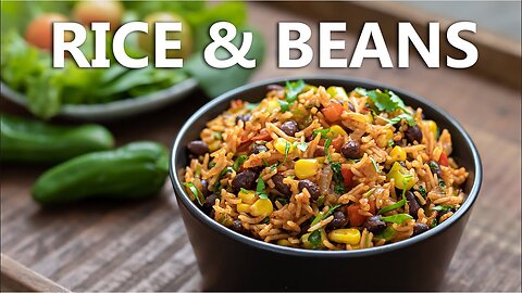 Rice and Beans Mexican Recipe - Healthy Vegan Food (Super Easy)