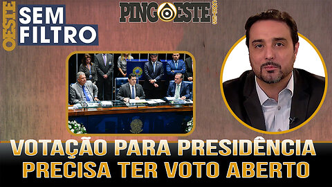 A votação para presidência no senado precisa ser de voto aberto SILVIO NAVARRO