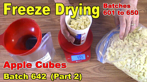 Finishing Freeze Drying More Apples - Batch 642 - Part 2