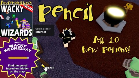 AndersonPlays Roblox Wacky Wizards ✏️PENCIL✏️ - How to Get Pencil + All New Pencil Update Potions