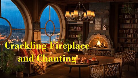 Soothing Sounds of Crackling Fireplace and Chanting