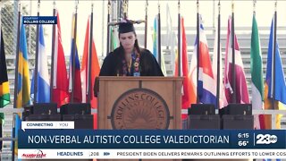 Non-verbal autistic college valedictorian