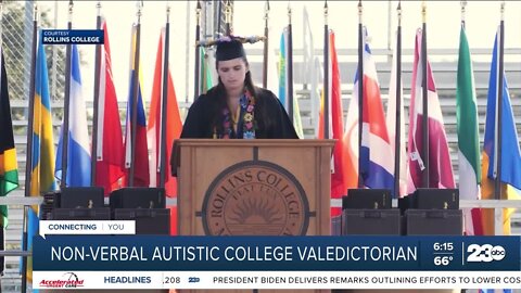 Non-verbal autistic college valedictorian