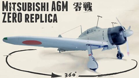 Mitsubishi A6M Zero Replica - 零式艦上戦闘機 レプリカ - Walkaround - YOKAREN Peace Memorial Museum. 予科練平和記念館