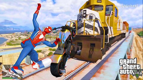 GTA 5 Spiderman Vs. Train in GTA 5 !! Fail & Funny Moments Gameplay