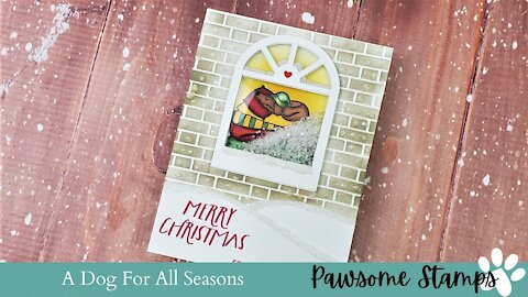 A Dog For All Seasons Christmas Shaker Card Pawsome Stamps