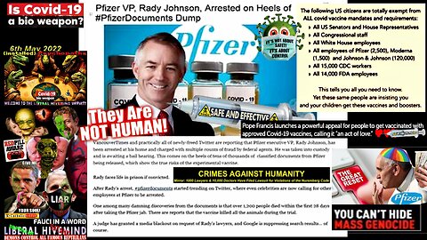 MEDIA BLACKOUT - RADY JOHNSON - THE EXECUTIVE VICE PRESIDENT OF PFIZER IS ARRESTED