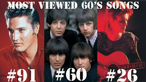 Top 100 Most Viewed 60's Songs On YouTube