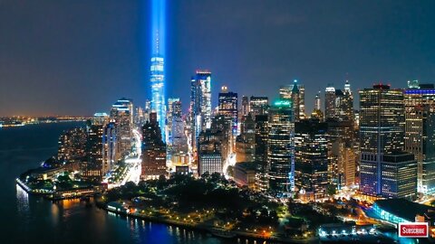 New York City 24/7 HD Screensaver - New York City Skyline at Night - NYC Drone Video