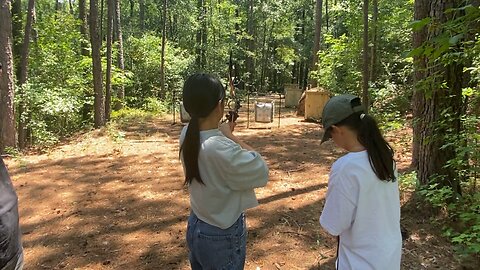 Introducing archery to our exchange student