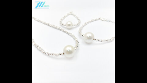925 Silver pearl jewelry set Simple and Elegant Bridesmaid Jewelry Set Maid Of Honor Gift07