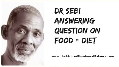 DR SEBI - THEY LIVE UP TO 140 YEARS...