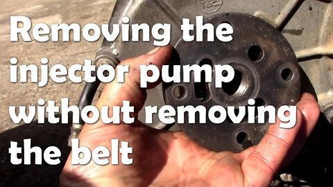 How to re time the VE injector pump without removing the timing belt