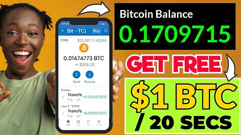 FREE $1 BITCOIN, CASHOUT After 60 Seconds | Free BTC Earning Site With No Investment 2023