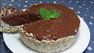 No Bake Vegan Chocolate Pudding Pie/ NO Sugar, NO Flour, NO Gelatin