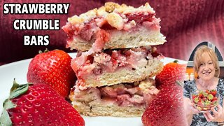 STRAWBERRY CRUMBLE BARS, 3 Easy Layers of Deliciousness Perfect for Anytime Dessert