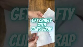 DIY Stationery Magic: Creating Unique Custom Paper Using Cling Wrap