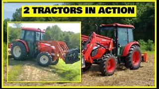 FARM VLOG Food plots, Drone vid, Branson tractors, bush hog tilling & planting