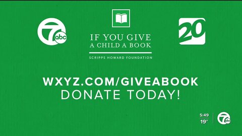 WXYZ-TV giving away nearly 11,000 books to children through 'If You Give A Child A Book' campaign