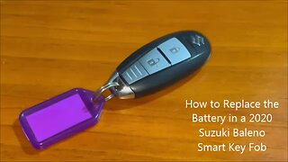 How to Replace the Battery in a 2020 Suzuki Baleno Smart Key Fob