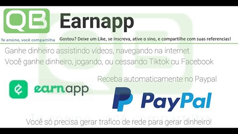 #Passive #Income #Apps - EarnApp - Ganhe por trafego de rede - só depende de você