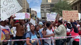 South Africa - Johannesburg - Residents from Nomzamo Protest outside the Johannesburg High Court for Electricity (s6F)