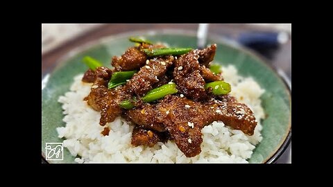 MOUTHWATERING MONGOLIAN BEEF AT HOME cc by Smokin' & Grillin with AB 🍖🥩