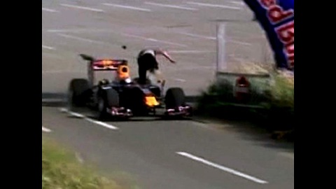 Man Run Over By F1 Car