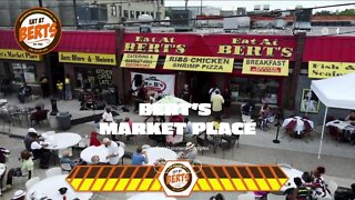 Making the famous fried chicken from Bert's Marketplace