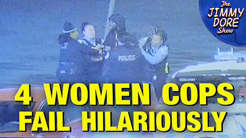 FOUR LADY COPS Try Arresting Shoplifter