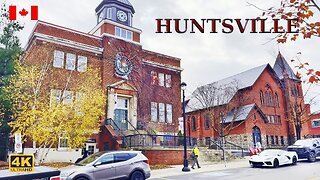 Walking in Downtown HUNTSVILLE Ontario Canada 2023 | 4K Walk Canada travel vlogs