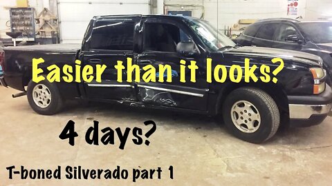 Side collision Silverado cab swap rebuild project part 1