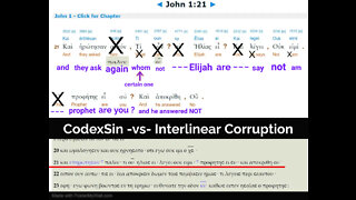 ⚠️John 1:21⚠️ MIStranslated ⚠️Even in the Interlinear ⚠️LEAVEN⚠️John NEVER denied Being Elijah!!