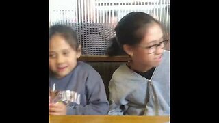 My girls having fun in Nandos- lets smile some more #funny #funnyvideo