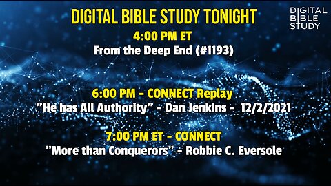 Digital Bible Study Tonight - 1/5/2023