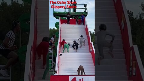 The Ocho Show’s Slippery Stairs Event! #shorts