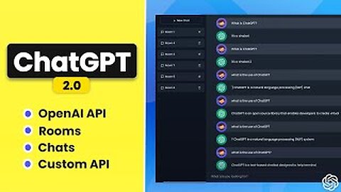 Build ChatGPT 2.0 with Next.js and OpenAI API - Chat Rooms, MongoDB, Dynamic Routes, Custom API