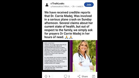 Dr. Carrie Madej Health Update Post Plane Crash 👀