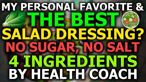 MUST TRY Easy BEST Salad Dressing Recipe! 4 Ingredients, No Salt/Sugar, Nutrient-Dense, Healthy Fats
