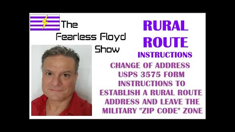 RURAL ROUTE ADDRESS CHANGE & EXIT MILITARY JURISDICTION
