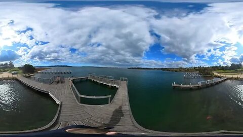 Fishing Platform Lakeside Drive Mallacoota 15 August VR 360 5k Panorama