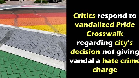 Critics responds back after city's decision not giving vandal a hate crime charge