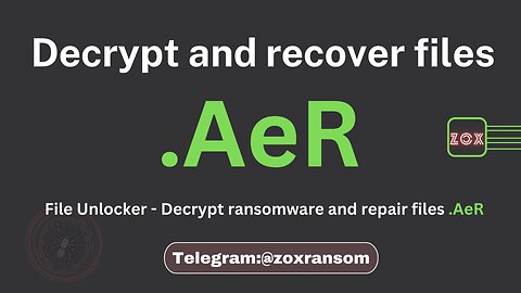 Decrypt Ransomware: Step By Step Guide .AeR