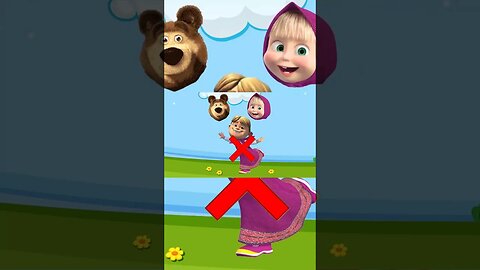 Masha And The Bear ,COCOMELON | Match the Head #040 #cocomelon #matchthehead #color