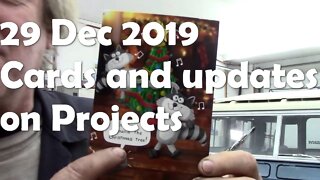29 Dec 2019 cards and updates on 109 project, and V8 engine issue