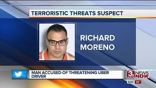 Man allegedly says he'd cut Uber driver's throat