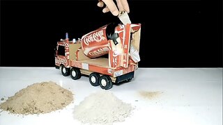 How to make cement truck with Coca Cola can