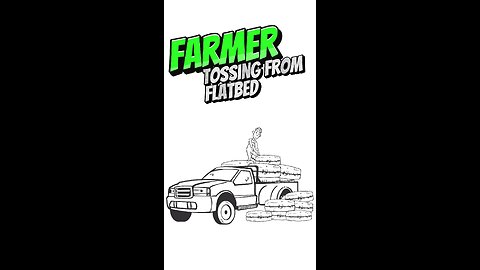 Farmer tossing from flatbed 👨‍🌾