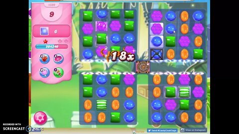 Candy Crush Level 1599 Audio Talkthrough, 1 Star 0 Boosters